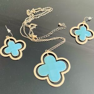 Turquoise Earring and Necklace Set